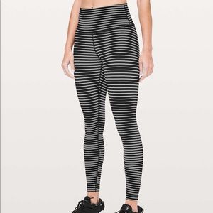 Lululemon Wunder Under Striped Leggings